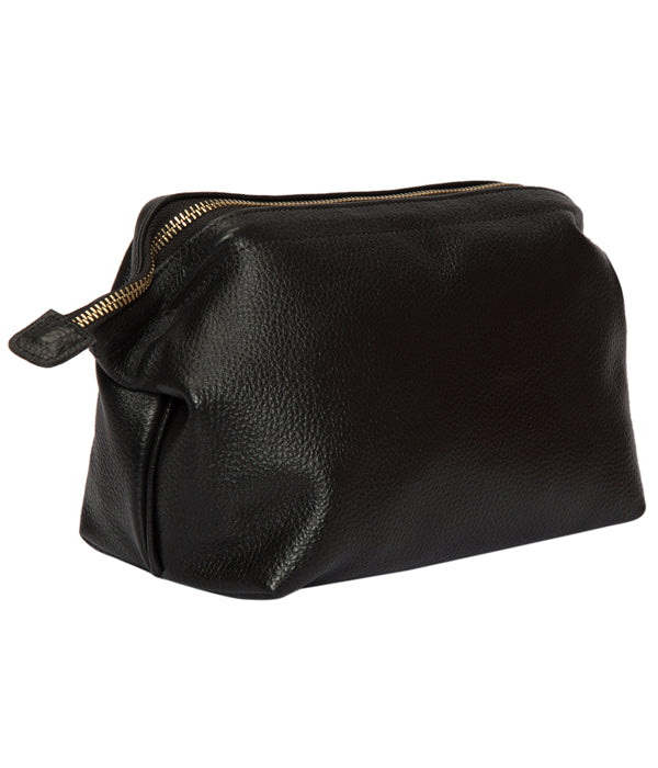 Hong Kong Cowhide Travel Kit Toiletry Bag