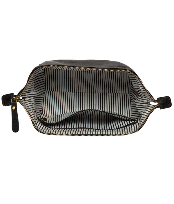Hong Kong Cowhide Travel Kit Toiletry Bag