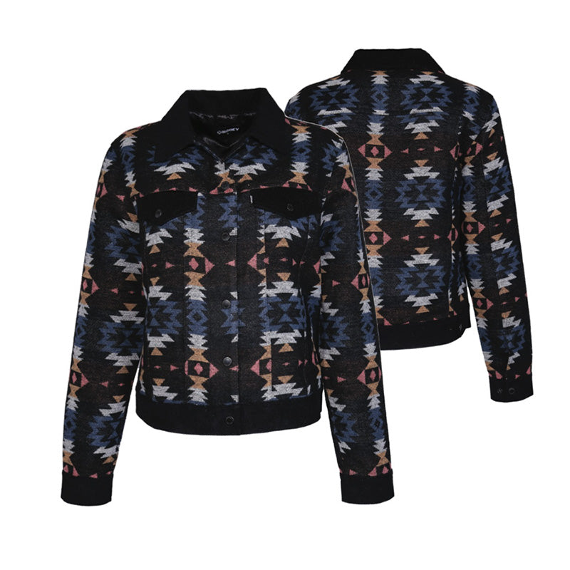 Hooey Wmns Black Velvet Trim Jacket