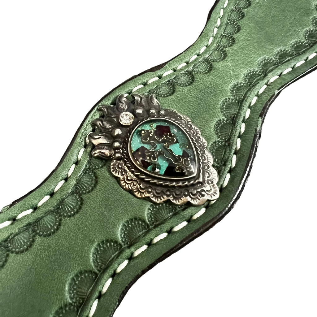 Scalloped w Concho Western Breastplate