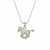 Silver Horse Pendant AB Stones