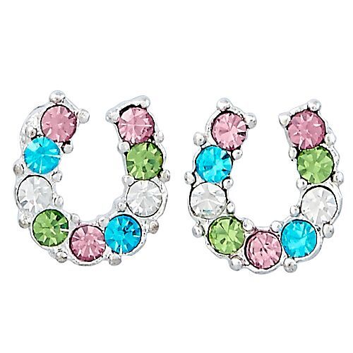 Brigalow Rhinestone Horseshoe Earings w/Gift Box