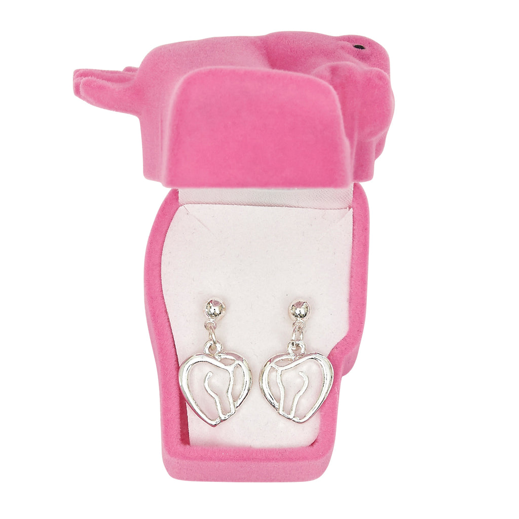 Brigalow Horsehead Heart Earrings W/Giftbox