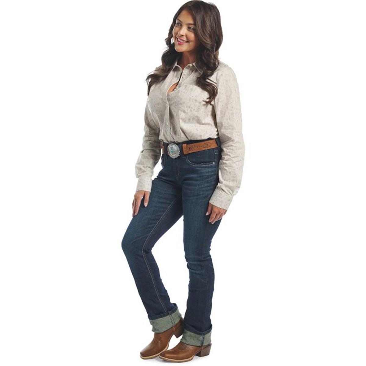 Justin Womens A3 1879 Mid Rise Boot Cut Jean