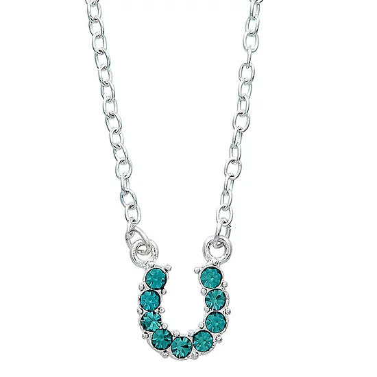 Brigalow Rhinestone Horseshoe Necklace w/Gift Box
