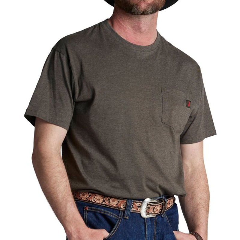 Justin Mens Workwear Pocket S/S Tee