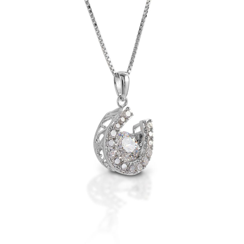 Kelly Herd Dancing Horse Shoe Pendant