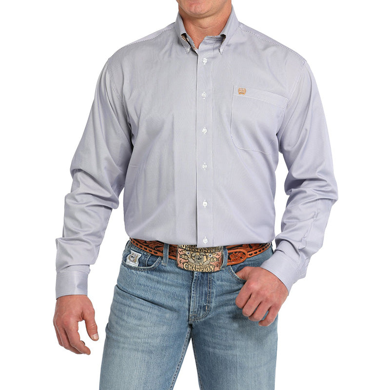 Cinch Mens Striped L/S Shirt MTW1105850