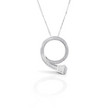 Kelly Herd Necklace Pavé Circle Nail Pendant