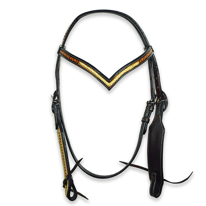 Ezy Ride Bridle V Brow with Rawhide Lacing