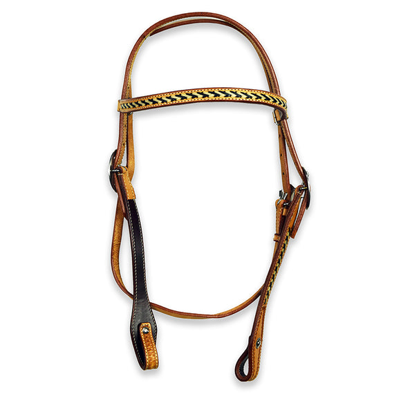 Ezy Ride Bridle with Black and Natural Lacing