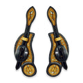 Ezy Ride Spur Strap Cowboy Shaped with Stamping and Turquiose Dots