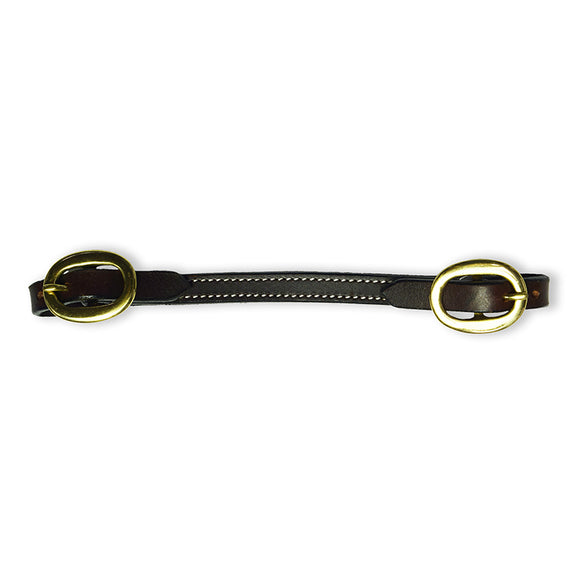 Ezy Ride Curb Strap with Brass Buckles