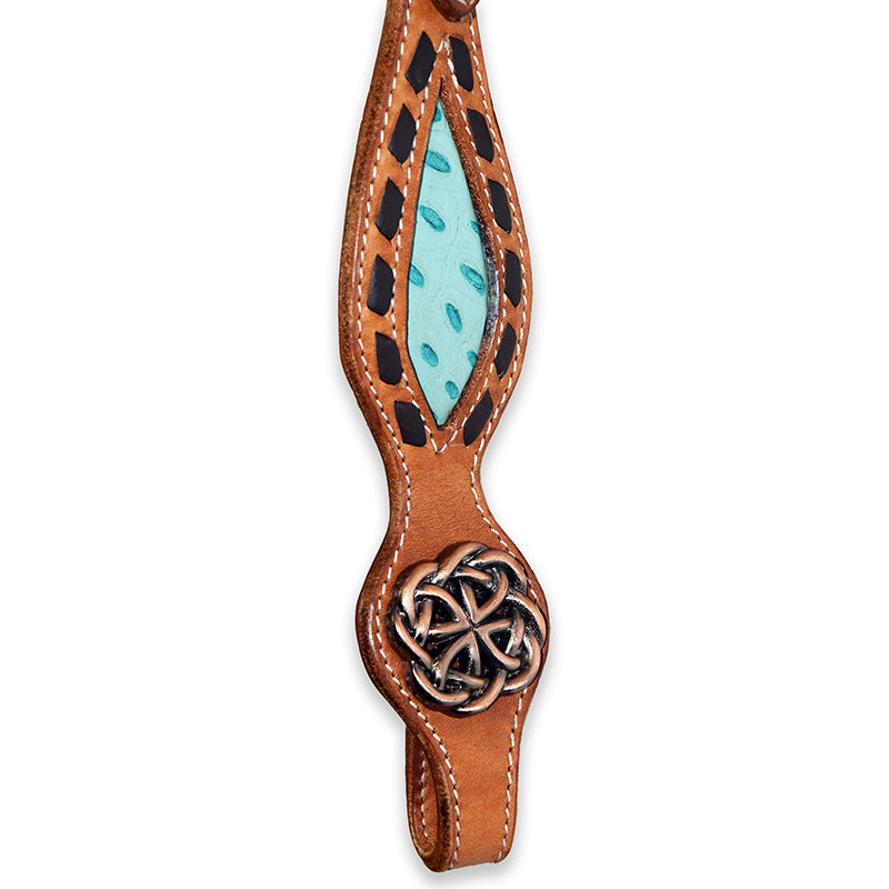 Ezy Ride Bridle with Turquoise Croc Print
