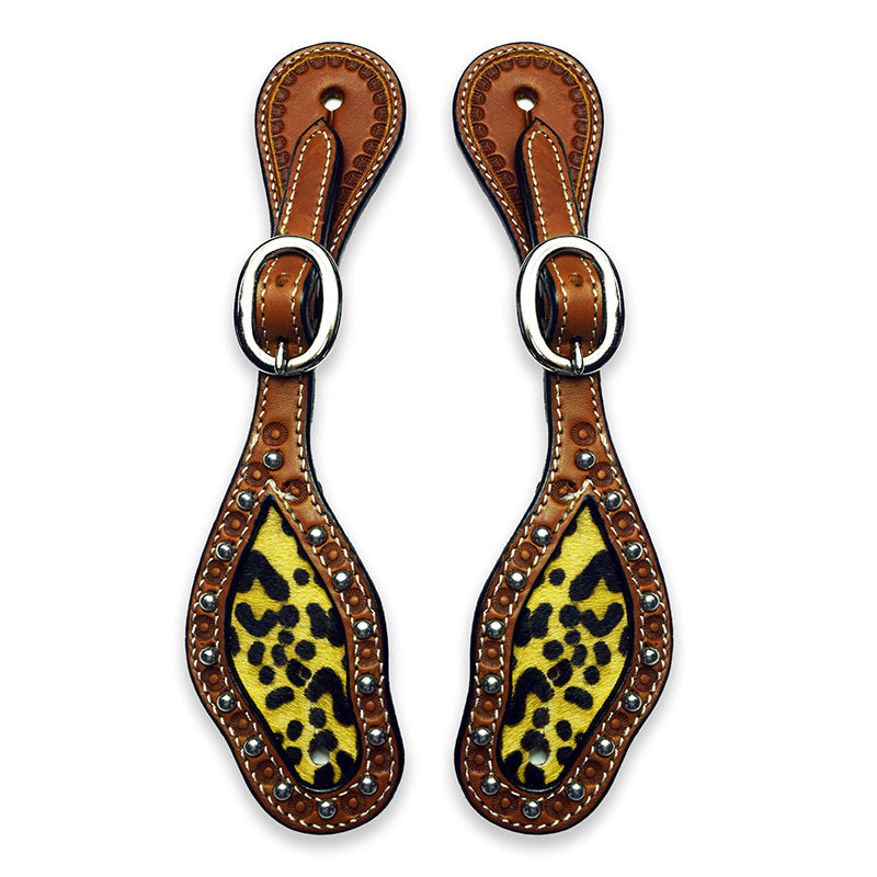 Ezy Ride Spur Strap with Leopard Print Inlay and Dots