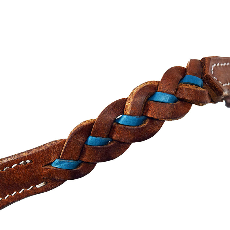 Ezy Ride Bridle V Brow Blue Plaiting