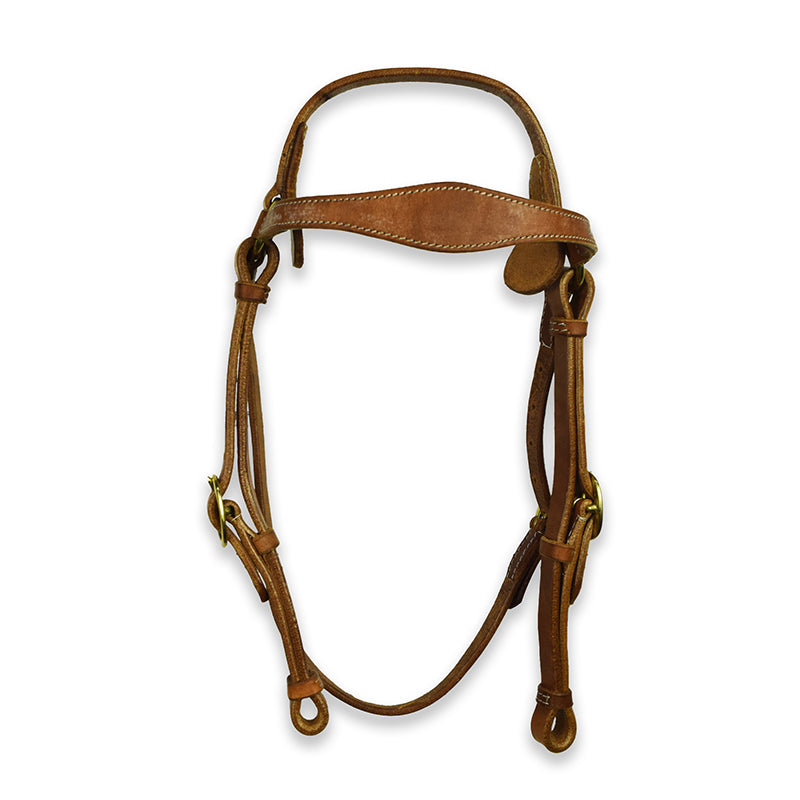 Ezy Ride Bridle Barcoo with Shaped Brow and Brass Buckles