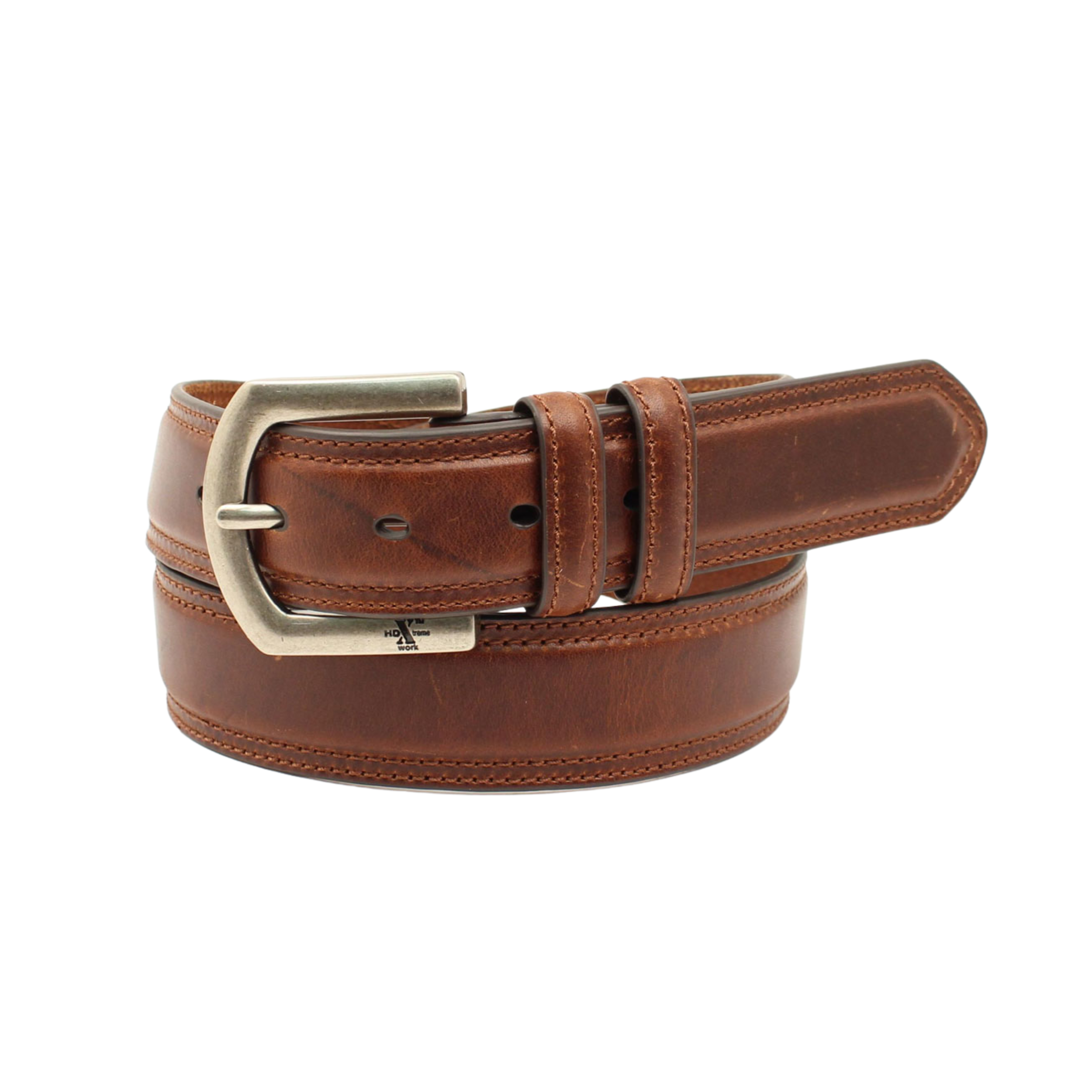 Nocona HDX Mens Double Stitched Leather Belt