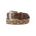Nocona Mens 1 1/2in Belt Scroll Billets Southwest Embroidery