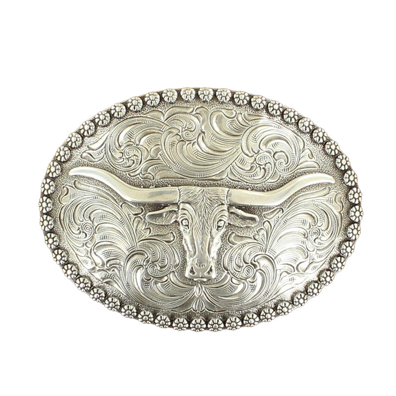 Nocona Oval Longhorn Buckle