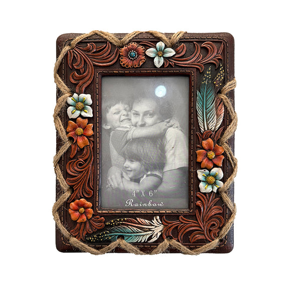 Pure Western Floral Picture Frame 4X6