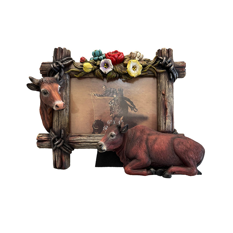 Pure Western Cow Picture Frame 6X4