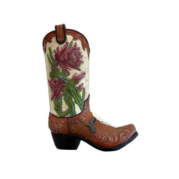 Pure Western Floral Boot Vase