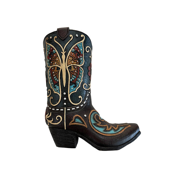Pure Western Butterfly Boot Vase