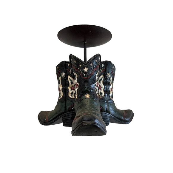 Pure Western Western Boot Candle Holder