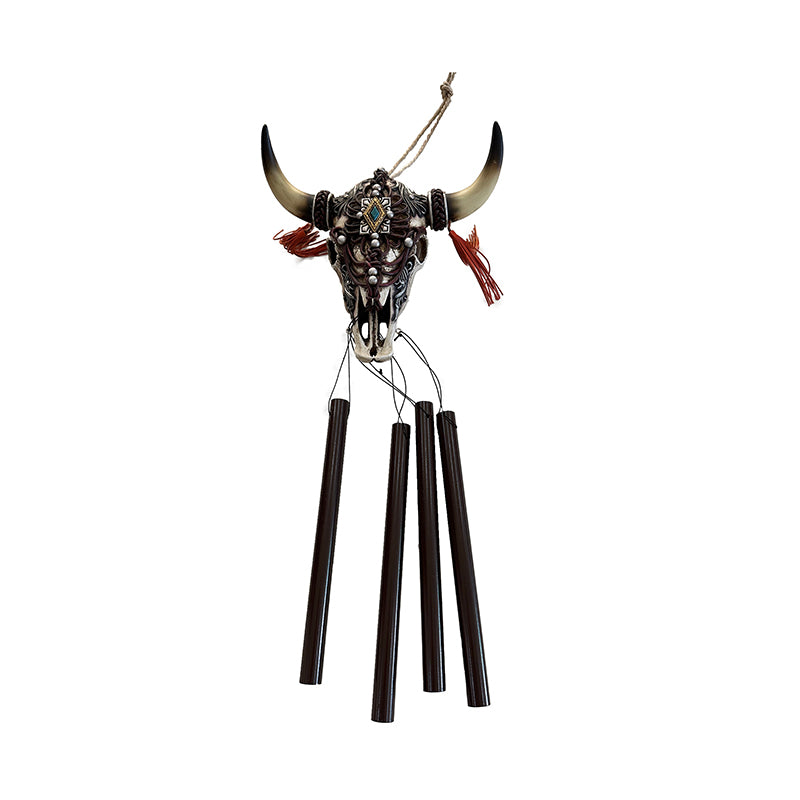 Pure Western Steer Head Wind Chime