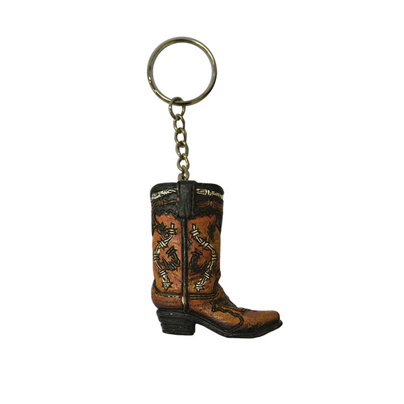 Pure Western Boot Horseshoe Keychain