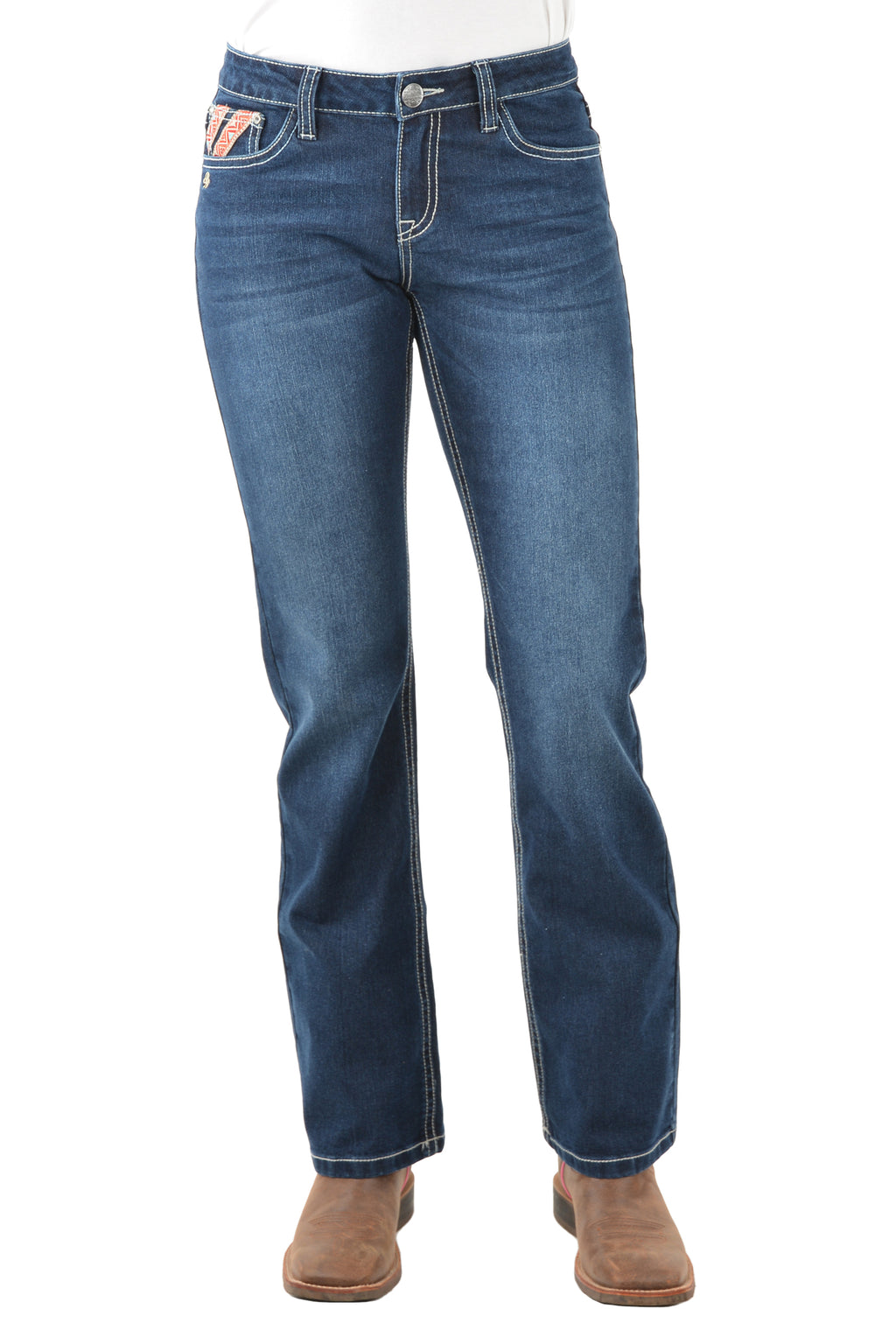 Pure Western Womens Aztec Boot Cut Jean