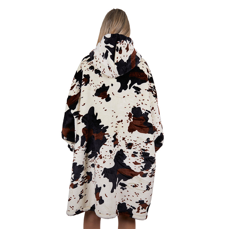 Pure Western Adults Cow Print Snuggle Hoodie