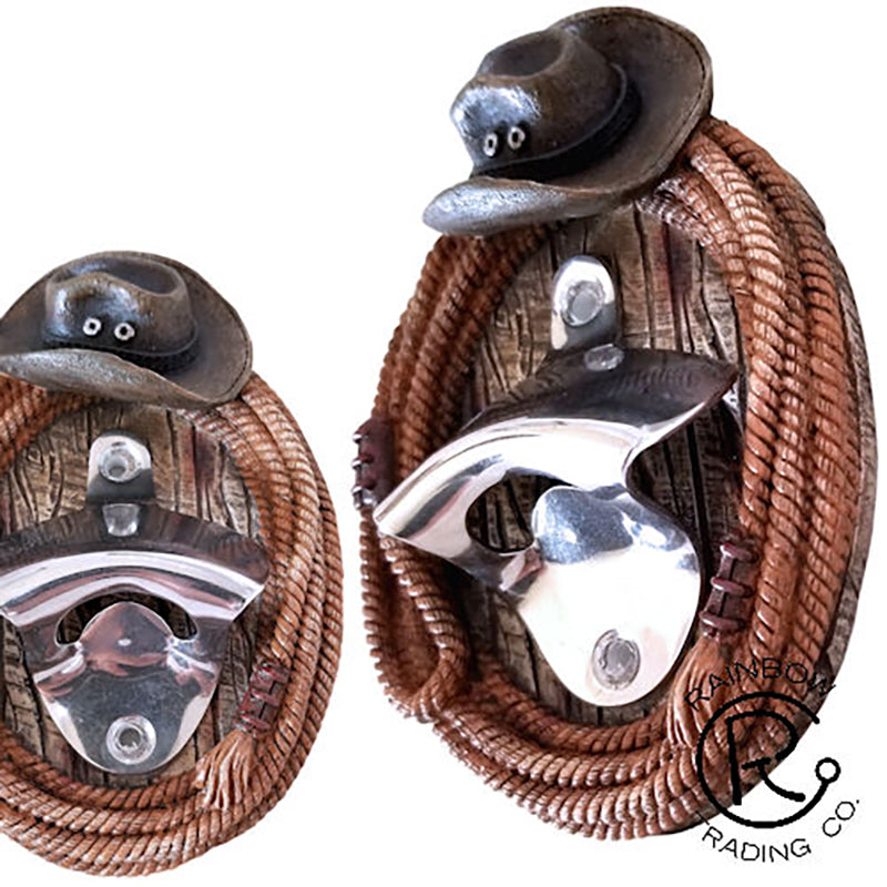 Cowboy Hat w Rope Beer Opener