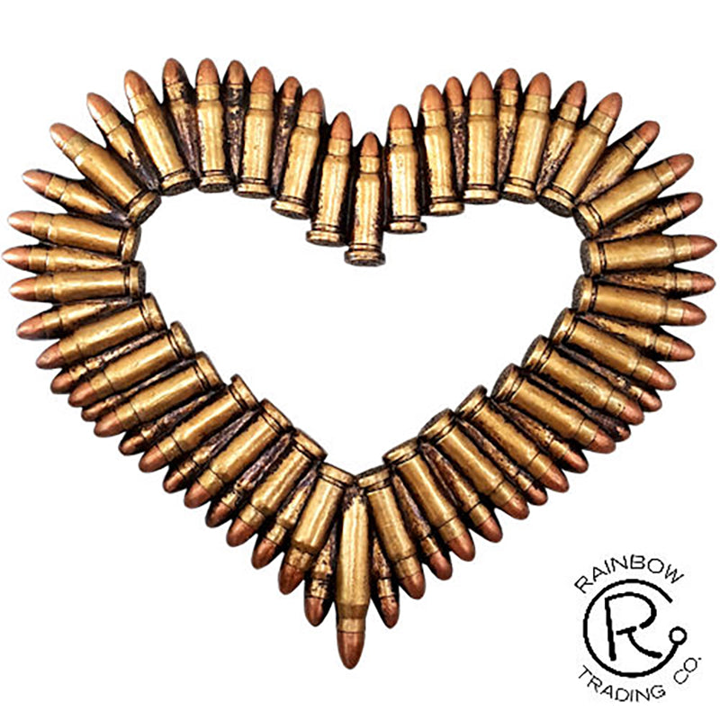 Bullet Heart Plaque 10x12in
