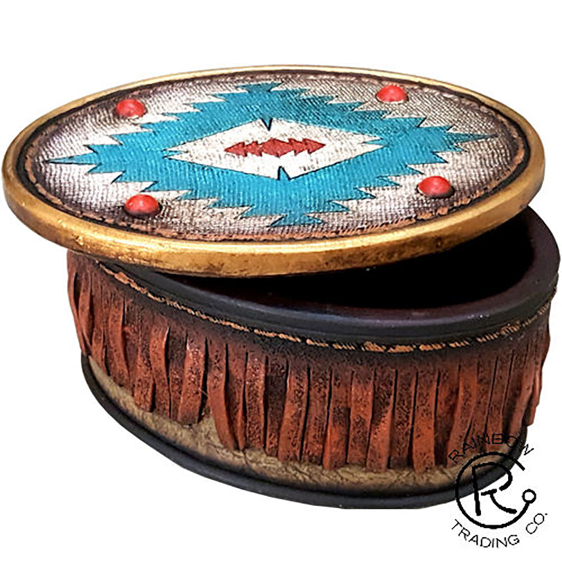 Aztec Trinket Box Decoration – Marsh Carney Saddlery