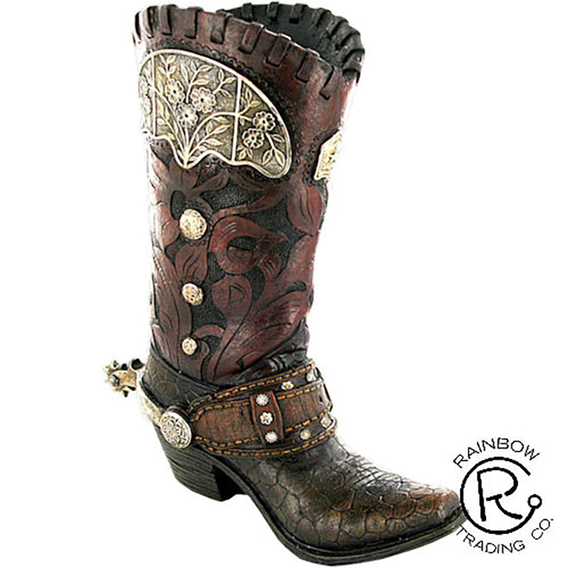 Cowboy Boot w Spurs Planter