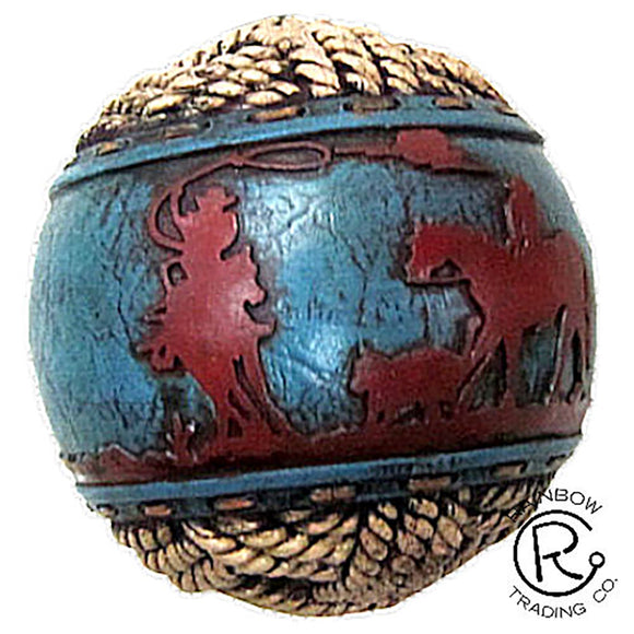 Turquoise Roper Ball Ornament
