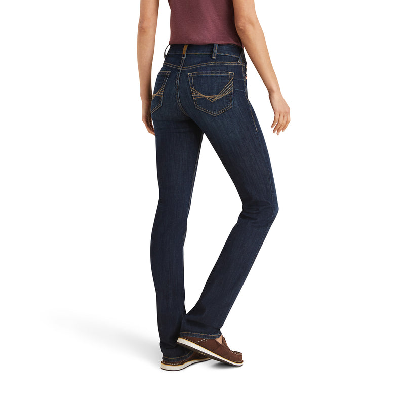 Ariat Womens Real Perfect Rise Straight Leg Greta Midnight Jean