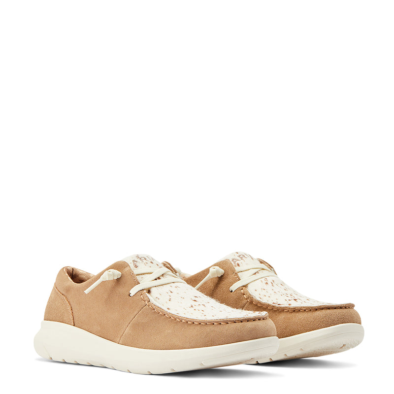Ariat Wmns Hilo Walnut / Spotted Hair On Slip On Shoe