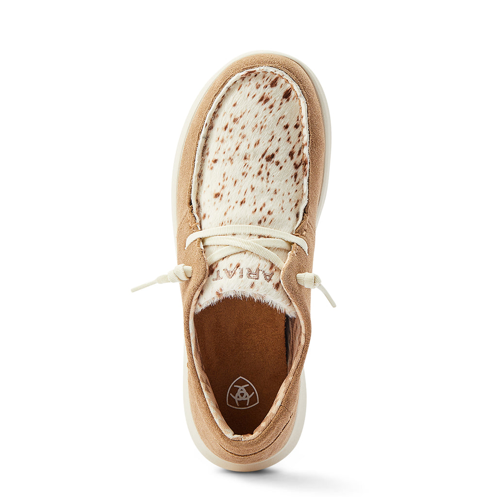 Ariat Wmns Hilo Walnut / Spotted Hair On Slip On Shoe