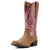 Ariat Womens Rock Creek Tawny Roughout Violet Pink Boot