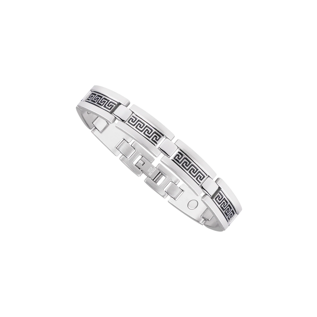 Sabona Greek Key Stainless Magnetic Bracelet