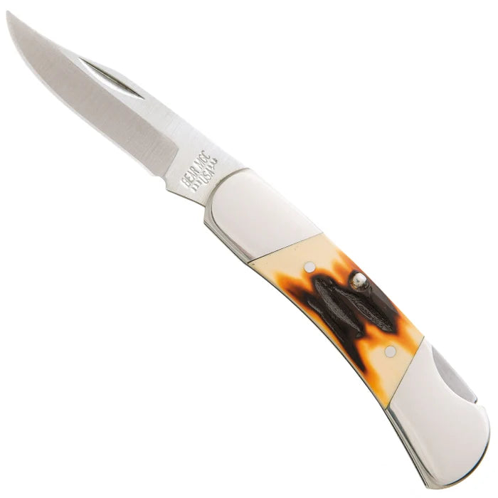 3-3/4in Stag Delrin Single Blade Knife