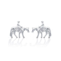 Kelly Herd Earrings Western Pleasure Horse with Rider