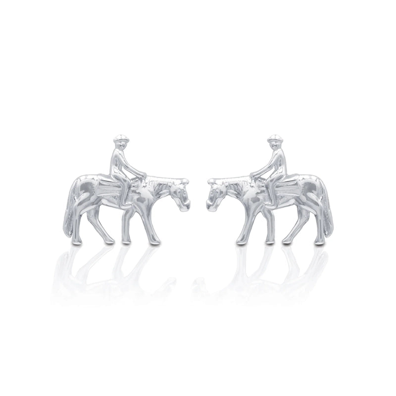 Kelly Herd Earrings Western Pleasure Horse with Rider
