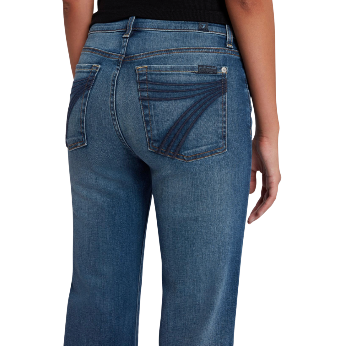 7 For All Mankind Womens Dojo Tailorless Distress Authentic Jean