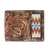 Hand Tooled Scroll Embroidered Inlay Bifold Wallet
