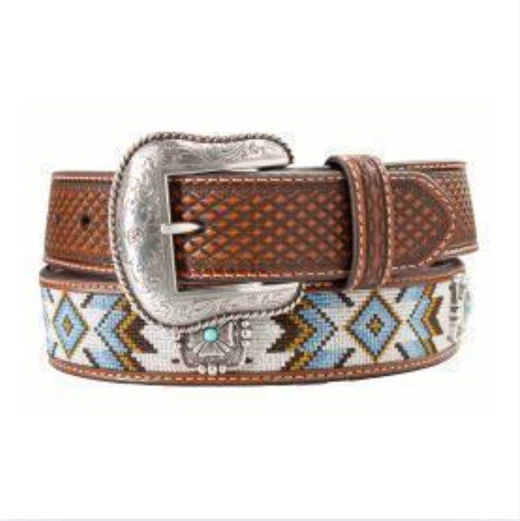 Nocona Mens Belt 1 1/2in Southwestern Embroidered