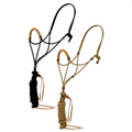Ezy Ride Elite Rope Halter Leather Nose w Lead